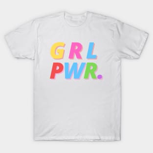 Girl Power - Feminist Cute Typography T-Shirt